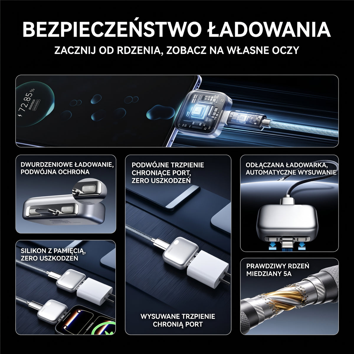 OptiCharge™ – Inteligentna Ładowarka USB-C z Automatycznym Odłączaniem i Ochroną Baterii.